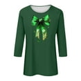 thumbnail image 4 of Craaazy Women's 3/4 Sleeve St. Patrick's Day Tshirts Casual Printed Pullover Tops Gifts, 4 of 5