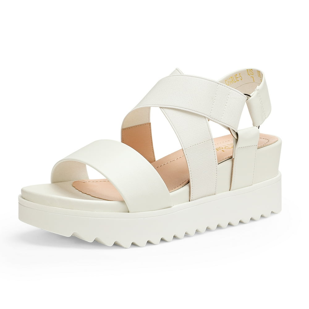 wide fit white platform sandals
