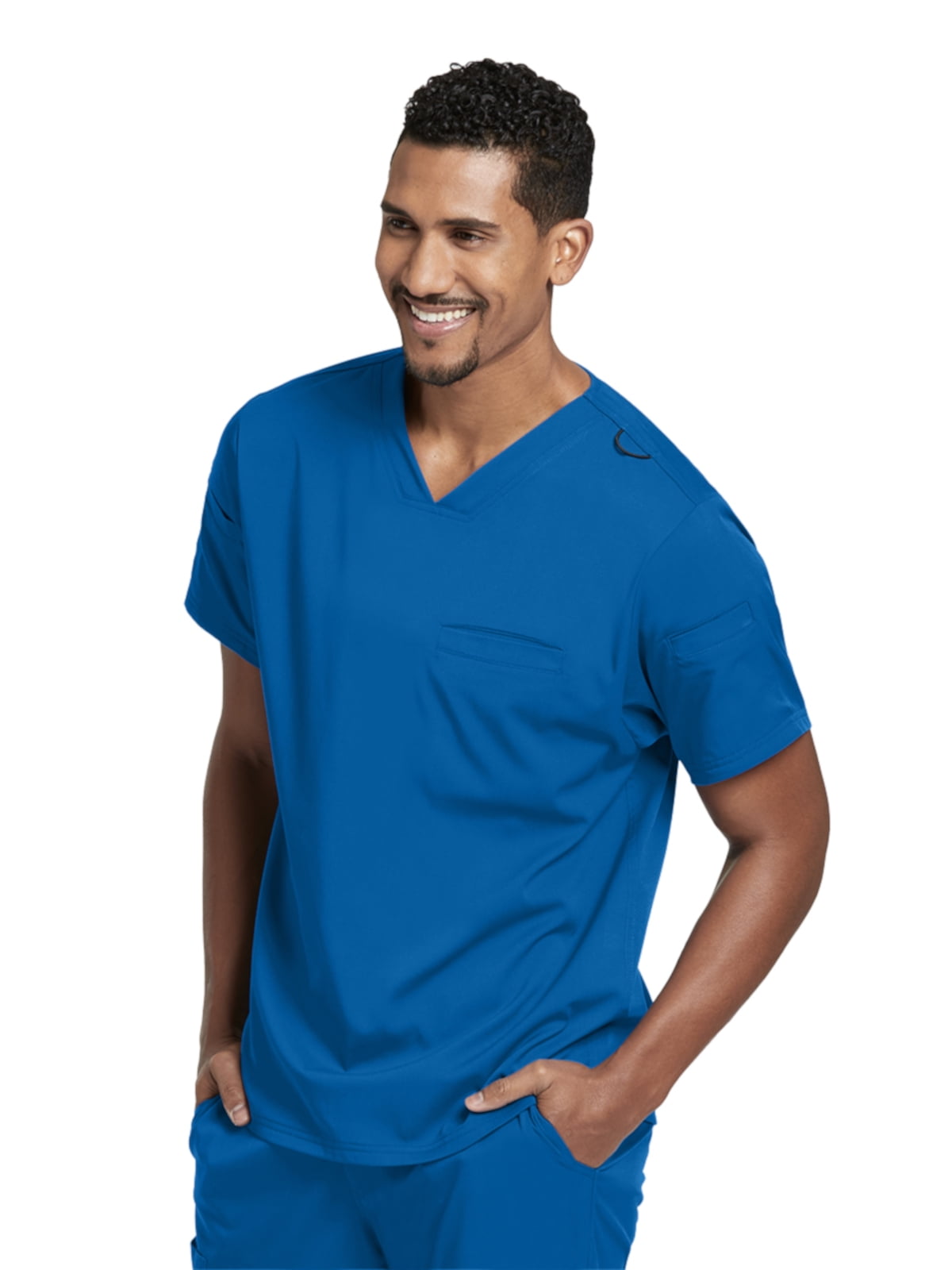 Barco Grey's Anatomy GRST009 Men's Wesley VNeck Scrub Top New Royal