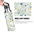 thumbnail image 4 of Yayeee 20oz Insulated Water Bottle Double Wall Stainless Steel with Flip Straw Lid, Blue Floral, 4 of 7