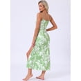 thumbnail image 4 of DARING DIVA Women's Sleeveless Bow Spaghetti Strap Sleepwear S Green with White Floral, 4 of 7
