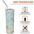 thumbnail image 3 of Vacuum Insulated Skinny Tumbler Cup - THILY 22 oz Triple-Insulated Stainless Steel Tumbler with Lid and Straw, Splash-proof, Reusable, Durable, Stylish Slim Design, for Coffee, Beer, Opal Marble, 3 of 6