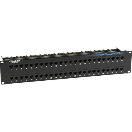 Blcak Box JPM810A-R2 CAT5e Feed-Through Patch Panel - 2U  Unshielded  48-Port price history on PriceWatchPro
