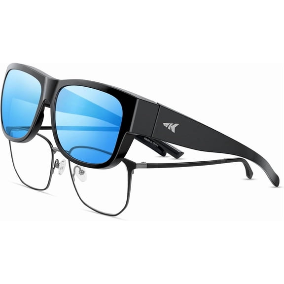 KastKing Chariton Fit-Over Polarized Wrap Around Over Sunglasses for Men and Women, Ideal for Driving Fishing Cycling Running