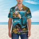 thumbnail image 2 of Fotbe Vintage Pickup Sunflower Dog Camisa Hawaiana para Hombre Unisex – Camisa Casual de Verano con Botones de Manga Corta de Algodón y Lino,Medium, 2 of 7