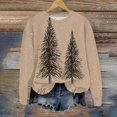 thumbnail image 4 of Enjoytime Christmas Crew Neck Sweatshirts Women Long Sleeve Pullover Tops Trendy Casual Xmas Graphic Sweatshirt, 4 of 7
