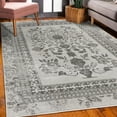 thumbnail image 3 of Floral Decorative Rug, Flourish Leaves and Petals in Ethnic Folk Style Spring Themed Ornamental, Quality Carpet for Bedroom Dorm and Living Room, 6 Sizes, Pale Grey, by Ambesonne, 3 of 4