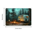 thumbnail image 2 of Room Decor 1pc Vintage Campfire Camper Scene Iron Sign, 12x8 Inch Metal Wall Art Decor, Retro Garage, Cafe, Bar, Club, Living Room Decorative Plaque, Thanksgiving Gift Idea, 2 of 8