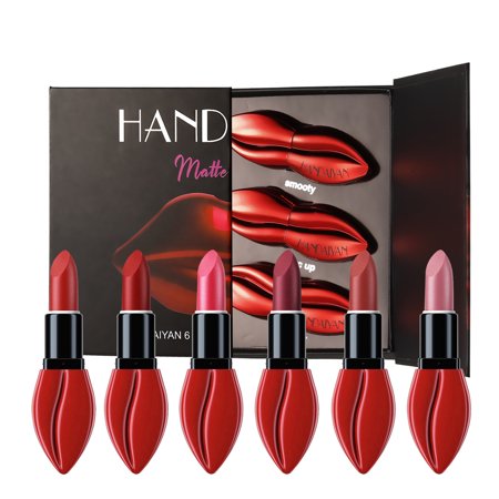 6Pcs/Box Velvet Matte Lipstick Set Long Lasting Moisturizing Waterproof Light Charm Red Pink Lip Stick Kit Batom Makeup Cosmetic