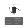 thumbnail image 4 of 550ML Stainless Steel Coffee Drip Kettle with Thermometer Gooseneck Pour Over Coffee Tea Pot Coffee Pots, 4 of 6