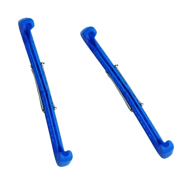 Estuche protector de plástico duradero para patinaje sobre hielo Walking Skateboard Blade Guards Azul Cola Guardias de patines de hielo