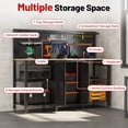 thumbnail image 3 of YODOLLA 60’’ Heavy Duty Workbench with Garage Storage System, 2000LBS Capacity Tool Organizer with Hooks & Charging Station, 3 of 10