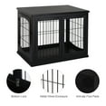 thumbnail image 6 of PawHut Dog Crate Furniture, Small Dog Cage End Table with Two Opening Sides, Lockable Door, Puppy Kennel Indoor, Cute and Decorative, Black, 6 of 9