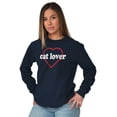 thumbnail image 5 of Crazy Cat Lady Feline Lover Kitty Women's Long Sleeve T Shirt Brisco Brands S, 5 of 6
