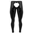 thumbnail image 1 of Mens Lingerie Shiny Patent Leather Open Back and Open Pouch Sissy Tight Pants Leggings Trousers Gay Man Nightclub UnderwearL Gong Bohan LED, 1 of 2