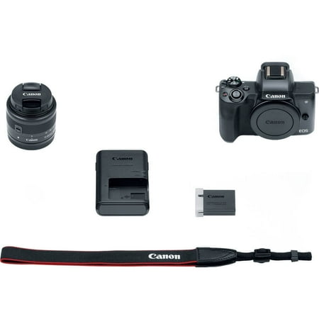 Canon - EOS M50 Mirrorless Camera with EF-M 15-45mm f/3.5-6.3 IS STM Zoom Lens - Black