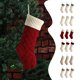 thumbnail image 1 of Fiudx Medias Navideñas, Decoración Festiva, Diseño de Tela Suave, Bolsas de Regalo Colgantes, Perfectas para Regalos, Dulces y Decoraciones, Ideales para Fiestas Navideñas, Paquete de 3, Tamaño de 18, 1 of 7