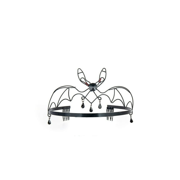 Sunnywood Halloween Bat Queen Tiara – Gothic Bat-Themed Headpiece with Rhinestones for Dark Fantasy and Halloween Costumes