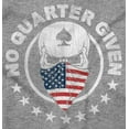 thumbnail image 2 of No Quarter Given Skull American Flag Zip Up Hoodie Men's Women's Brisco Brands S, 2 of 6
