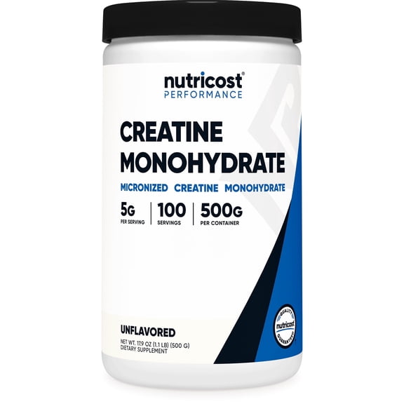 Nutricost Creatine Monohydrate Powder 500 Grams (Unflavored) Supplement