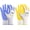 Purple&yellow 2 Pairs, variant on 2 Pairs Breathable Gardening Gloves for Men, Latex Coated Garden Gloves, Eco-Friendly, Lightweight, Recycled PET Material, Green & Gray, Large