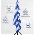 thumbnail image 4 of Utopia Towels 4 Pack Cabana Stripe Beach Towel, 30 by 60 Inches, Oversized 100% Ring Spun Cotton Pool Towels, Highly Absorbent Quick Dry Bath Towels for Beach, and Swim, Blue, 4 of 9