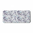 thumbnail image 1 of Floral Computer Mouse Pad, Spring with Flying Inspirational Butterflies and Swirls Branches Design, Rectangle Non-Slip Rubber Mousepad X-Large, 35" x 15", Dark Purple Pale Blue, by Ambesonne, 1 of 2