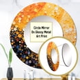thumbnail image 3 of Designart "Blazing Fusion IV" Abstract Collages Yellow Large Round Mirror - Round Mirror Wall Décor - Modern Round Printed Mirror 29" x 29" Inch, 3 of 5
