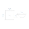 thumbnail image 2 of ALFI brand ABC912 White 17" Square Above Mount Ceramic Sink, 2 of 6