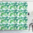 thumbnail image 1 of Ambesonne Palm Leaf Shower Curtain, Exotic Fantasy Jungle, 69"Wx70"L, Forest Green Lime Green, 1 of 3
