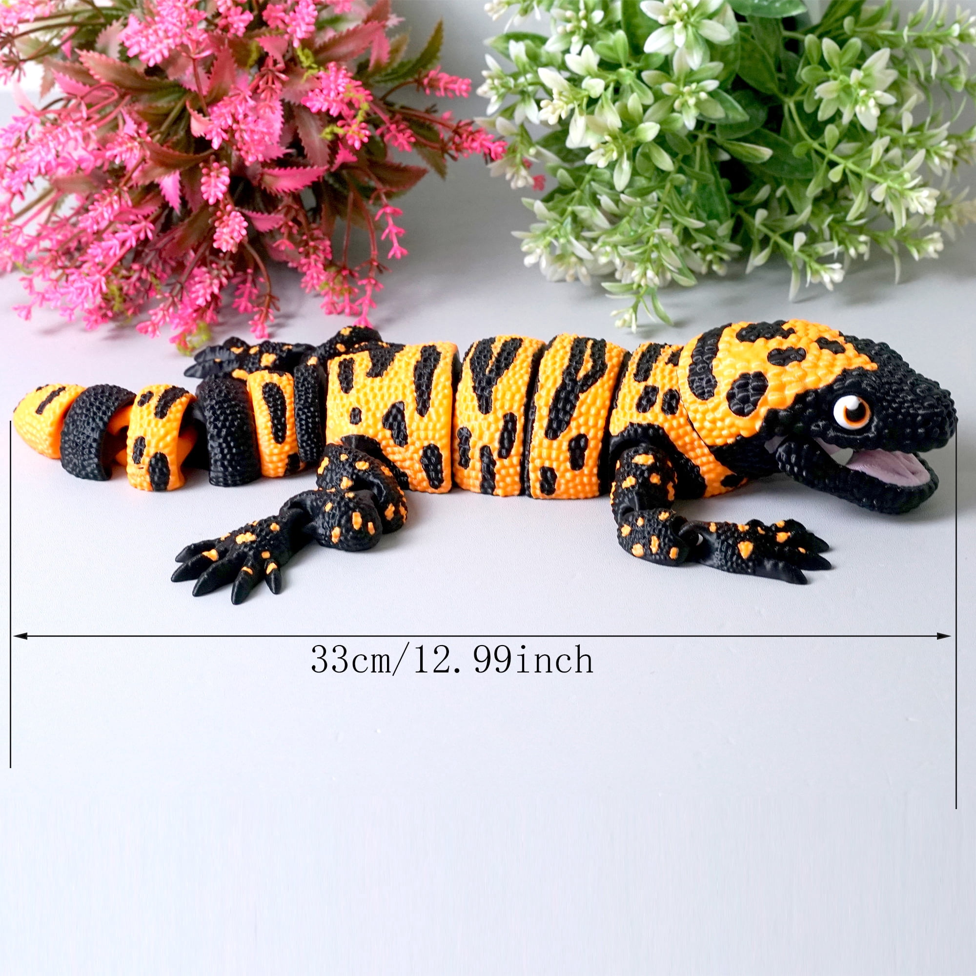 3D Printed lizard,Flexible Joint Animal lacertid Figurines,Realistic Eyes, Home Office Decor,Fidget Toy for Adults Teens Boy Festival Gifts