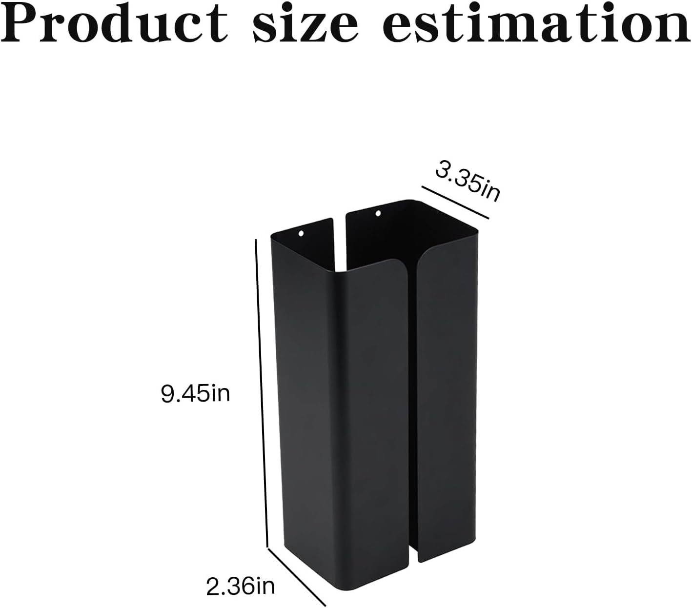 4.33 Inch Wide Magnetic Paper Towel Holder for Fridge,Magnetic Dryer Sheet Holder,Glove Box Holder for Kitchen,Black