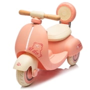 pink 12V Kids Ride On Electric Motorcycle,3 -Wheel Toddler Scooter with Parents Control For 1-3 Years BABY