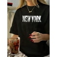 thumbnail image 1 of Camiseta De Verano MujerVintage-Inspired Geometric Print T-Shirt for Women - Casual Crew Neck, Short Sleeve, Polyester Blend, Machine Washable - Perfect for SummerFather's Day, Mother's Day, New Yea, 1 of 6