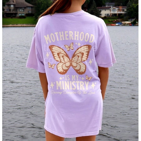 Motherhood Is My Ministry Christian Gifts Homeschool Mama Religious Apparel Jesus Faith T-Shirt