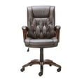 thumbnail image 4 of Better Homes and Gardens Executive, Mid-Back Manager's Office Chair with Arms, Brown Bonded Leather, 4 of 7