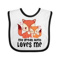 Inktastic Fox My Great Aunt Loves Me Boys or Girls Baby Bib