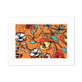 thumbnail image 1 of Orange Lily camelias arte moderno Marco de Fotos de escritorio imagen Blanco Pintura arte 5x7 pulgadas, 1 of 4