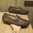 thumbnail image 3 of Men's Casual Loafers Slip On Leather Shoes Lightweight Driving Shoes Moccasins Classic Penny Loafer Flats Boat Shoes, 3 of 10