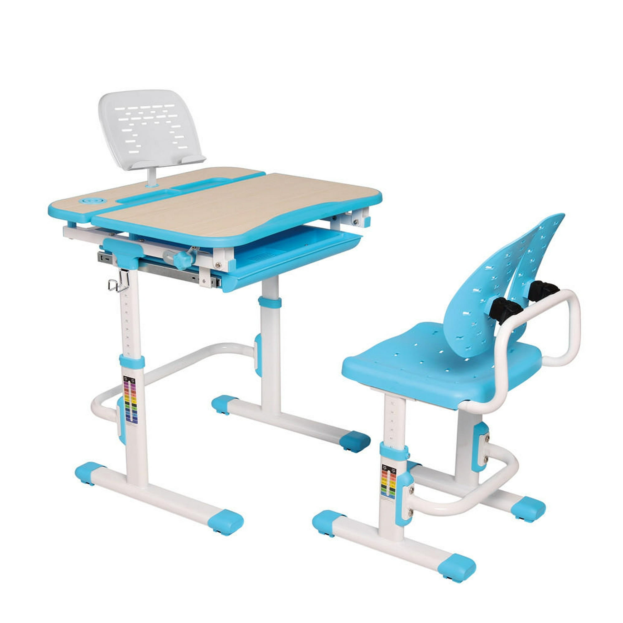 Ergonomic Height Adjustable Children S Desk And Chair Set With