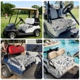 thumbnail image 6 of Golf Cart Seat Covers for 2 Seater,Blue Botanical Microfiber Cart Seat Towel Blanket,Rustic Country Spring Floral Summer Leaf Absorbent NonSlip Bench Seats Protector for Golf Course 51"x31", 6 of 9