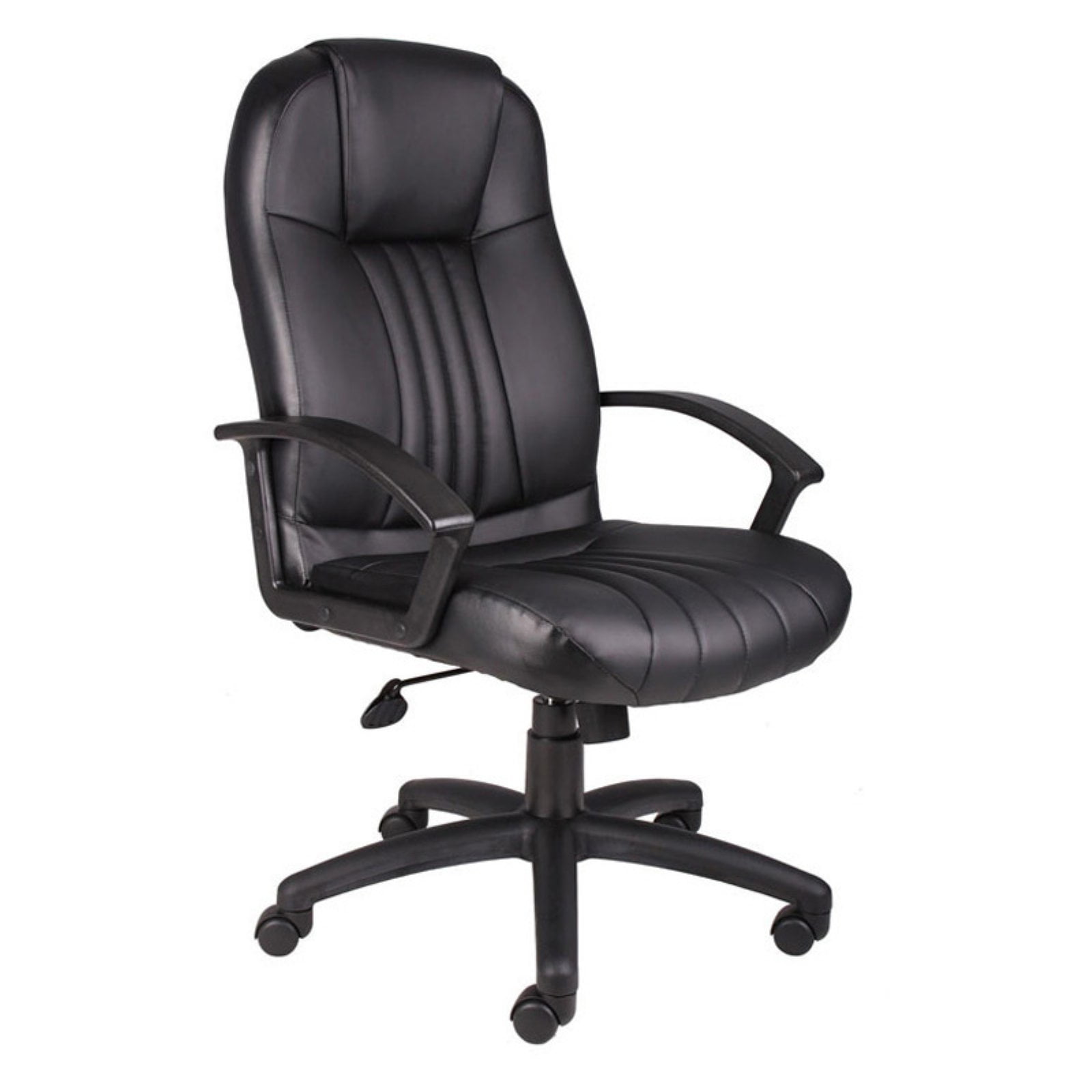 Boss High Back Leatherplus Chair in Black Finish - Walmart.com