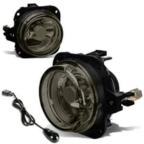 DNA Motoring FL-ZTL-219-SM For 2002 to 2008 Mitsubishi Eclipse/Galant Pair Bumper Driving Fog Light Lamp Switch Smoked Lens 03 04 05 06 07