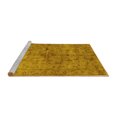 thumbnail image 2 of Ahgly Company Machine Washable Indoor Square Abstract Yellow Contemporary Area Rugs, 8' Square, 2 of 4