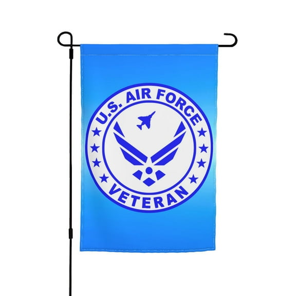 U.S. Air Force Veteran Double Garden Flags 12x18 Inch Suitable For Courtyard Lawn Holiday Home Outdoor Decoration Flag