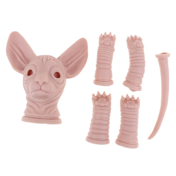 Molde Gato Reborn 18 Pulgadas Muñeca Gato con Extremidades Accesorios Bricolaje para Niños Magideal Molde Gato Reborn