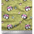 thumbnail image 1 of Soimoi Rayon Fabric Snowman & Penguin Kids Print Sewing Fabric Yard 56 Inch Wide, 1 of 3