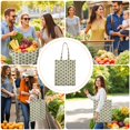thumbnail image 2 of Hedgehog and Floral Design Canvas Tote – Cute Cartoon Animal Reusable Bag, 2 of 5