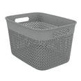 thumbnail image 1 of Life Story 16 Qt Decorative Storage Basket, Large Plastic Home Organizer, Gray, 1 of 8