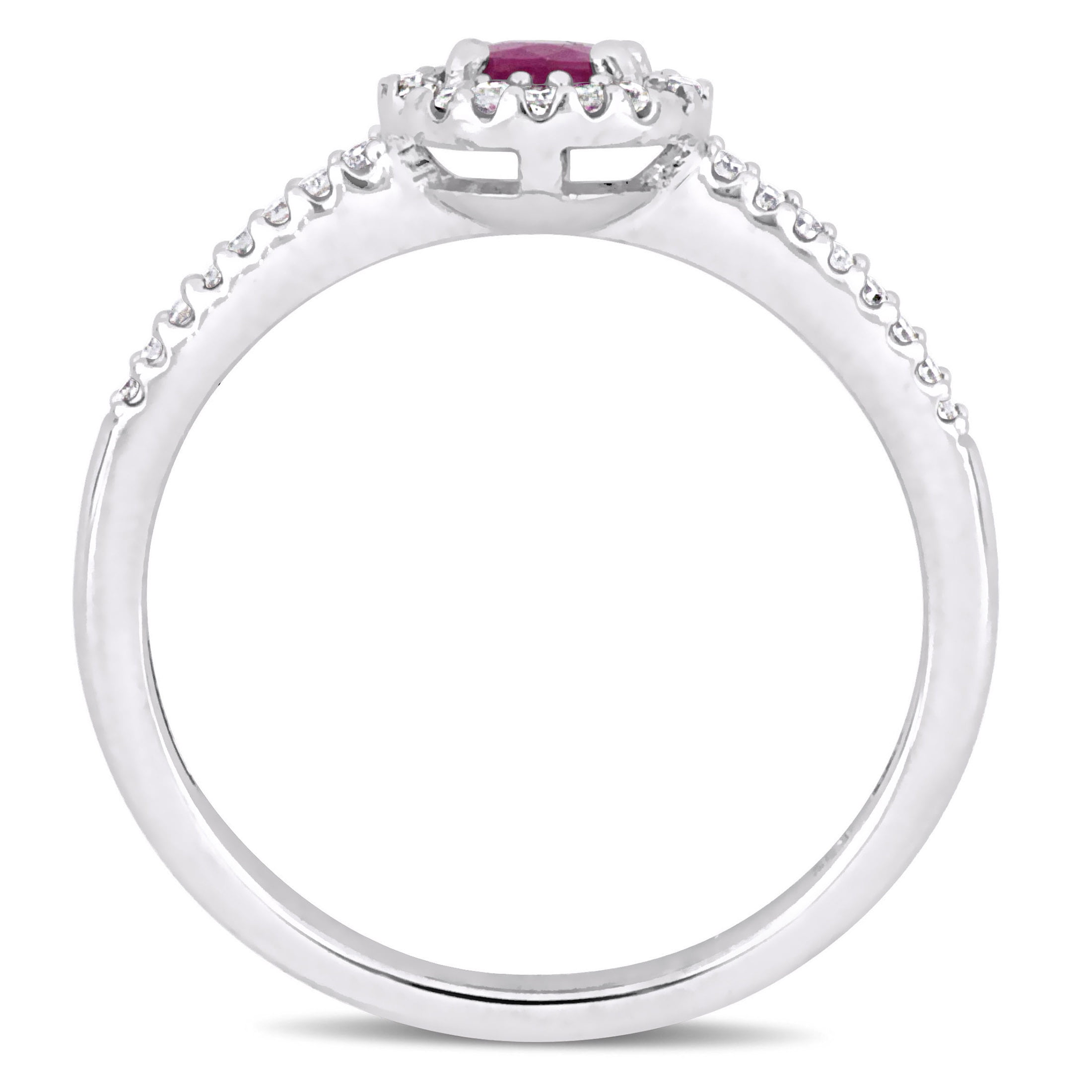 Everly Women's Ruby 10K White Gold Engagement Ring